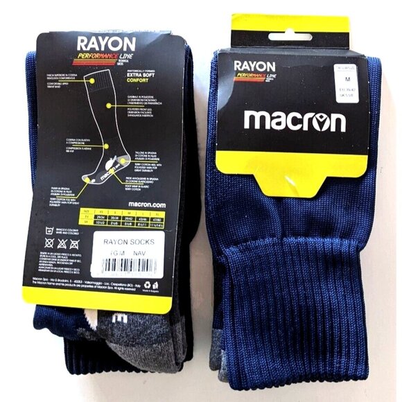 NEW LOT Of 2 Athletic Socks Macron Ski Camping Hiking Hunting Snowboard Sz 8-11 - Picture 1 of 7